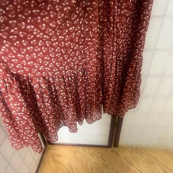 J.CREW POINT SUR FAUX WRAP DRESS IN SPARKLE FLORAL CHAMPAGNE SIZE 2 - Picture 8 of 9